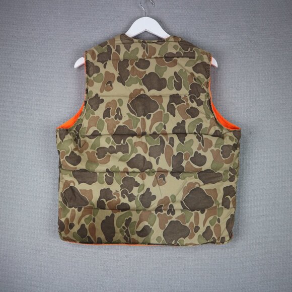 Eddie Bauer 1980s Vintage Reversible Duck Vest Mens Medium - Picture 2 of 8